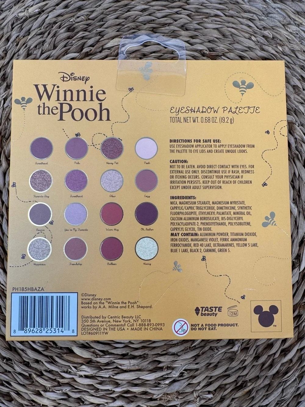 DISNEY Winnie the Pooh Plush Eyeshadow Palette, NEW